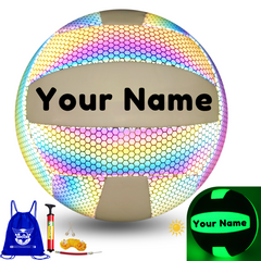 Milachic Customized Luminous and Holographic Volleyball with Your Name in Size 5