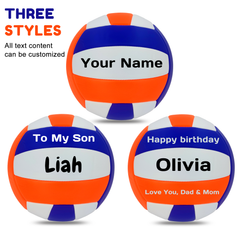 Milachic Customized Multi Color Volleyball with Name and Text in Size 5 for Men, Women