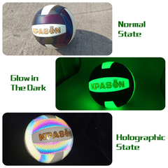 Milachic Customized Luminous and Holographic Volleyball with Your Name in Size 5