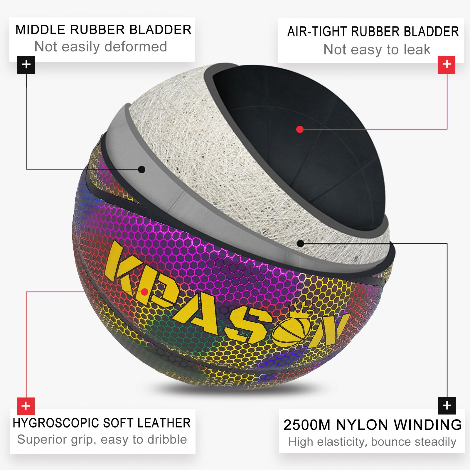 Indoor/Outdoor Night Basketball Kpason®