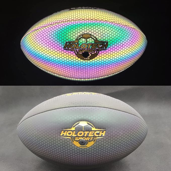 Holographic Glowing Football Peewee Size 3/6/9 Milachic®