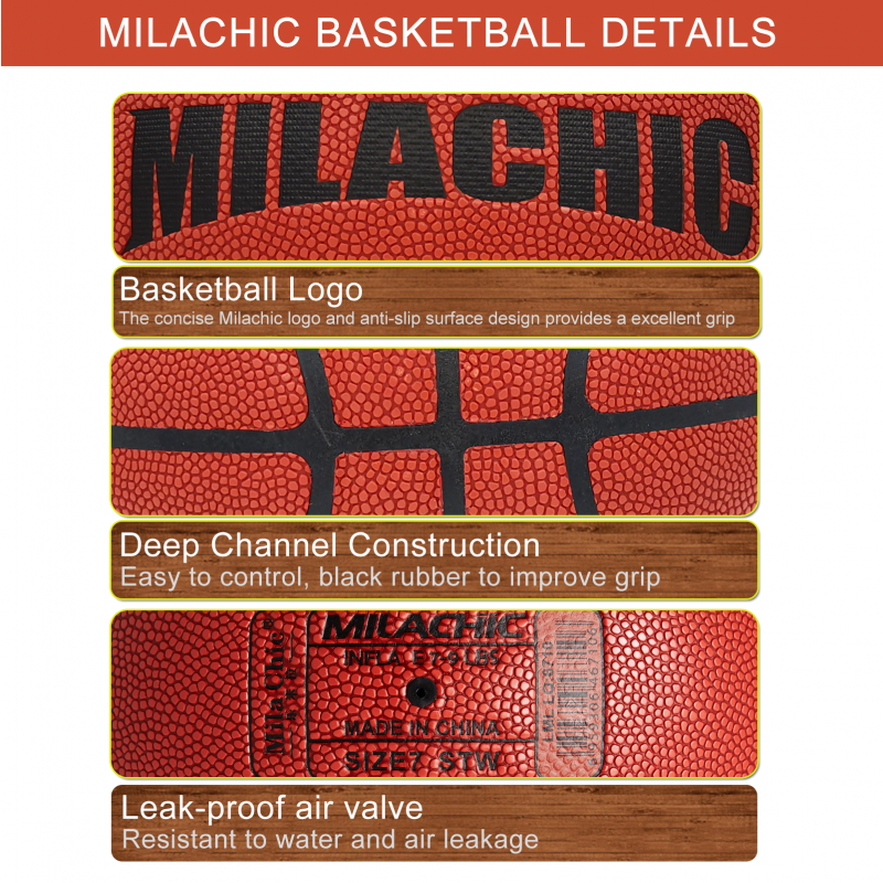 Milachic® Custom Composite Leather Basketball