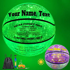 Personalized Purple Basketball Glow in the Dark Size 6 (28.5")