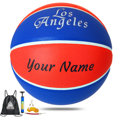 Customized Personalized Indoor/Outdoor Basketball NBA Team Los Angeles Matched Colors