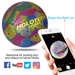 Holographic Reflective Soccer Ball - Light Up in Camera Flash