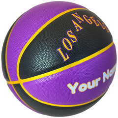 Customized Personalized Indoor/Outdoor Basketball NBA Team Los Angeles and with Your Name Printed - Size 5 - 27.5”, Size 6 - 28.5” and Size 7 - 29.5”